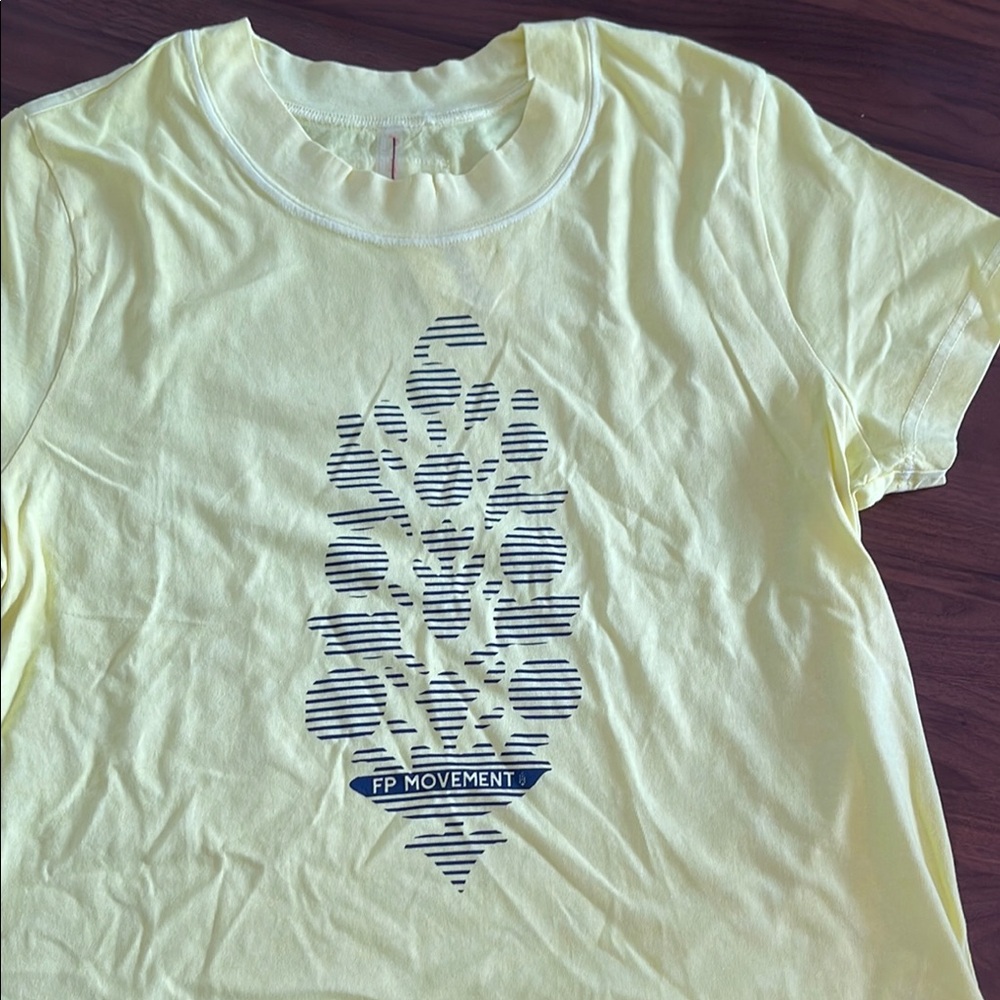 FP Movement by Free People Yellow Short Sleeve Tee